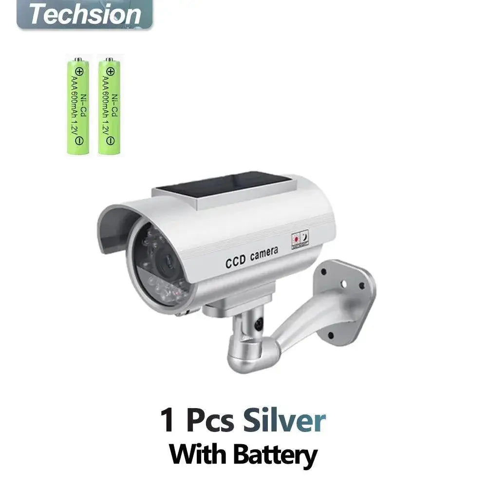 Solar Panel Dummy Camera With LED Flashing For Home Security