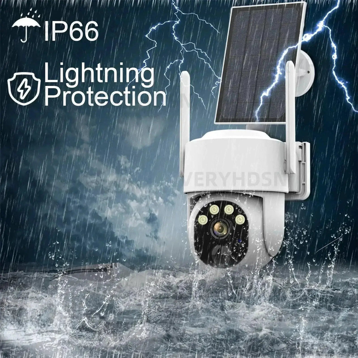 Solar Powered Outdoor Security Camera Advanced Surveillance