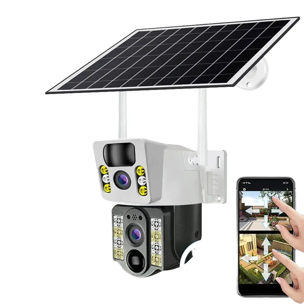 V380 Pro Solar 8MP 4K Wireless Camera - Dual Lens, 4G PIR Night Vision - stepyours.com