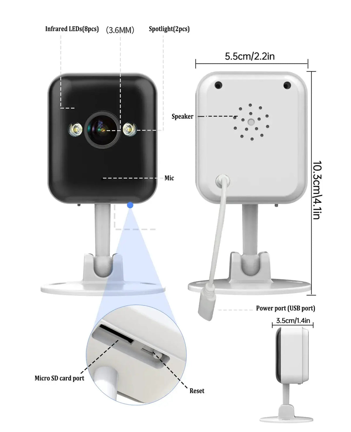 JOOAN 1080P WiFi IP Camera Outdoor Surveillance 5X Digital Zoom Night Vision - stepyours.com