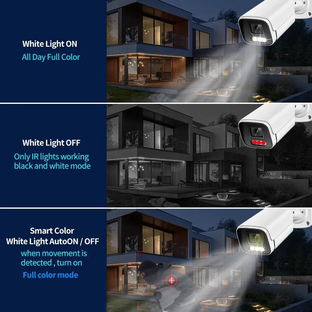 8MP Outdoor IP Camera With Color Night Vision Alerts