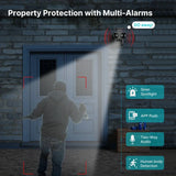 Three Lens PTZ IP Camera Outdoor WiFi Security Auto Tracking Three Screen App by stepyours.com
