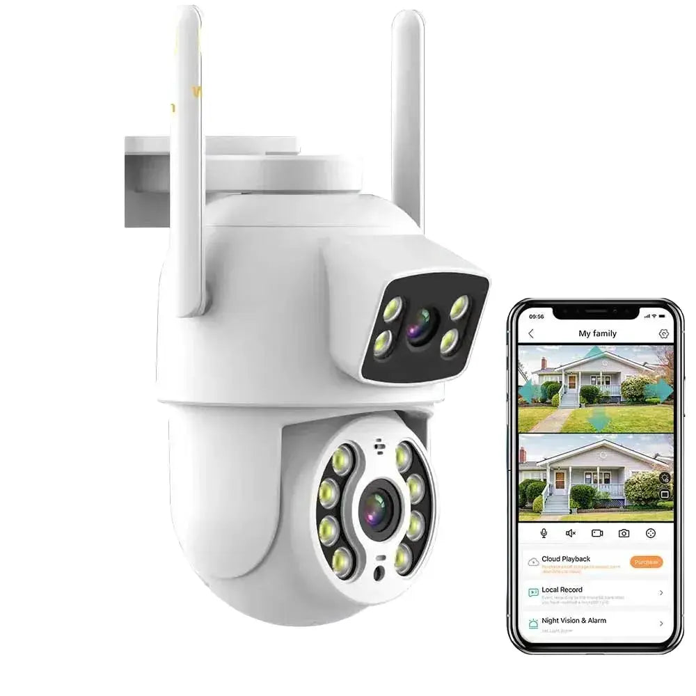 8MP 4K Dual Lens PTZ WiFi Pro Camera With AI Human Detection Auto Tracking - stepyours.com