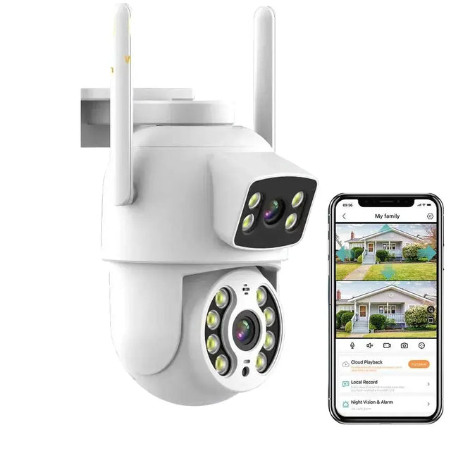 8MP 4K Dual Lens PTZ WiFi Pro Camera With AI Human Detection Auto Tracking - stepyours.com