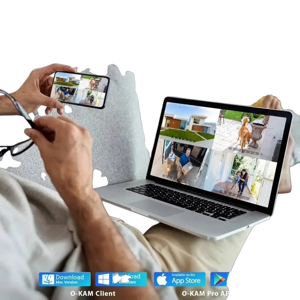 8MP 4K PTZ WiFi Camera - Dual Lens With Dual Screen AI Tracking Surveillance - stepyours.com