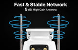 Dual Lens 360 Degree WiFi Camera IP66 Outdoor Security 8MP 4K PTZ - stepyours.com