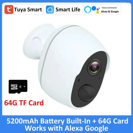Solar Outdoor Security Camera Rechargeable Battery Alexa