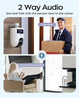 JOOAN 4K Outdoor 5G Wifi Surveillance Camera Dual Lens Auto Tracking PTZ CCTV - stepyours.com