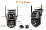WONSDAR Dual Lens PTZ WiFi Camera Outdoor AI Security iCSee.add Hooks - stepyours.com