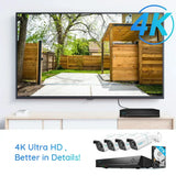Reolink 8CH 4K Security Camera System 8MP IP Cameras Kit Pro