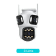 Three Lens PTZ IP Camera Outdoor HD WiFi Security Auto Tracking CCTV Hooks - stepyours.com