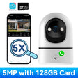 PEGATAH 5MP One - Touch Call Indoor Baby Monitor WiFi Color Night Vision - stepyours.com