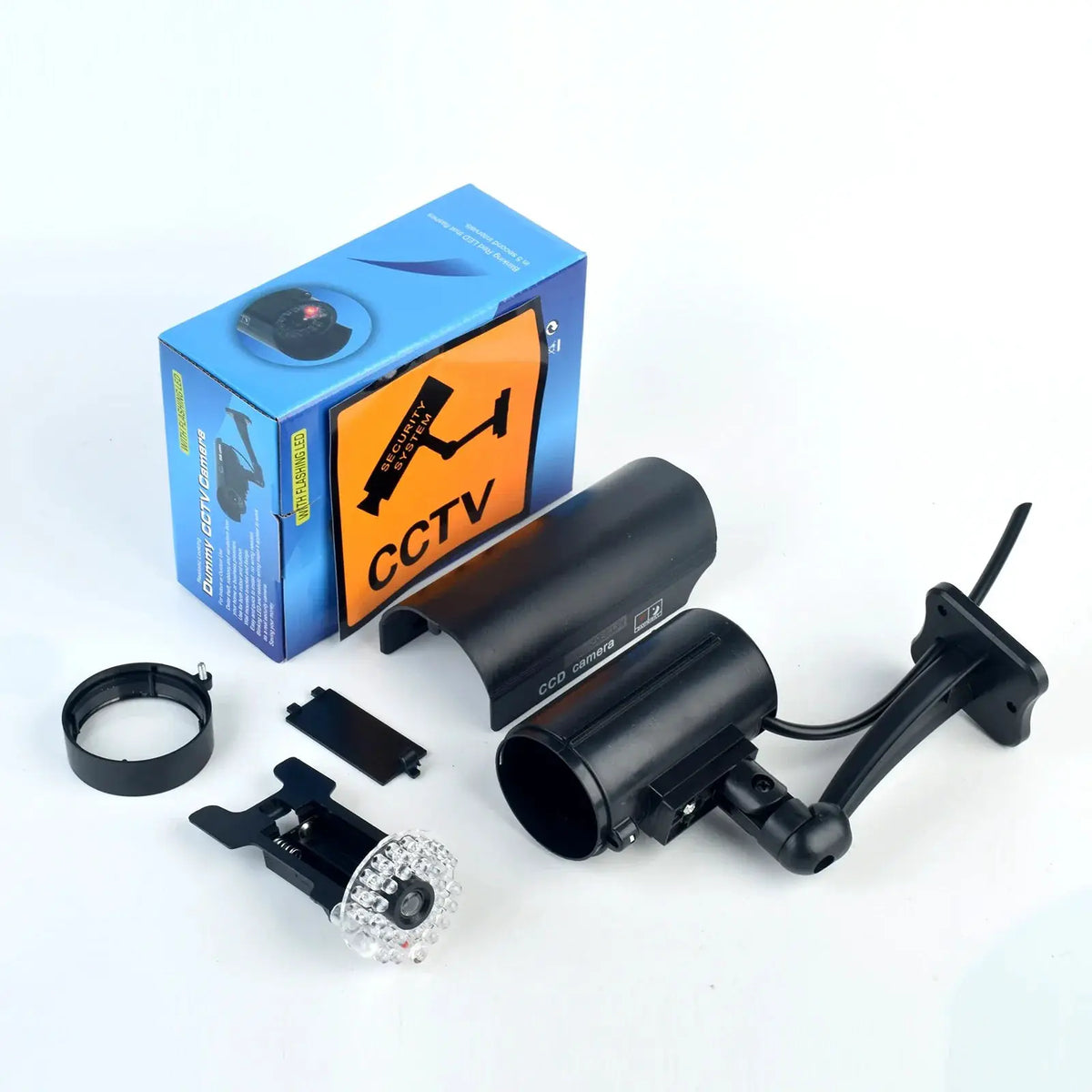 Eleopard Fake Security Camera - Waterproof Dummy CCTV With Red LED Add Hooks - stepyours.com