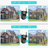 4K 8MP HD WiFi PTZ Camera Outdoor Dual Lens AI Tracking - Tredruns