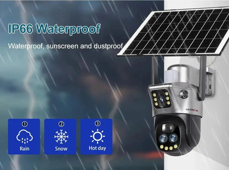LS Vision Dual Screen Solar Camera 4G WiFi Outdoor Security 10X Zoom IP66 - stepyours.com