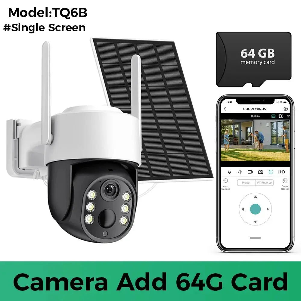 Solar WiFi Security Camera Outdoor Dual Lens 8MP 4K HD with Built - in Battery - stepyours.com