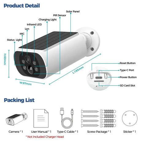 ALEVIO 2.5K Solar Outdoor Wireless Security Camera - AI Detection - stepyours.com