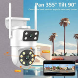 Sherway 4K 8MP Tuya Dual - Lens Outdoor PTZ Camera - AI Tracking and Smart Home - stepyours.com