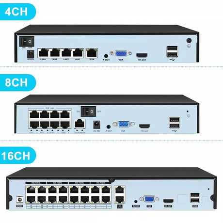 8MP POE NVR Smart Security Camera System AI Face Recognition