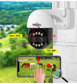 Hiseeu 4K 8MP PTZ WiFi IP Camera With 8X Zoom Night Vision And Smart Detection - stepyours.com