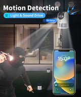 JOOAN 4K Outdoor 5G Wifi Surveillance Camera Dual Lens Auto Tracking PTZ CCTV - stepyours.com
