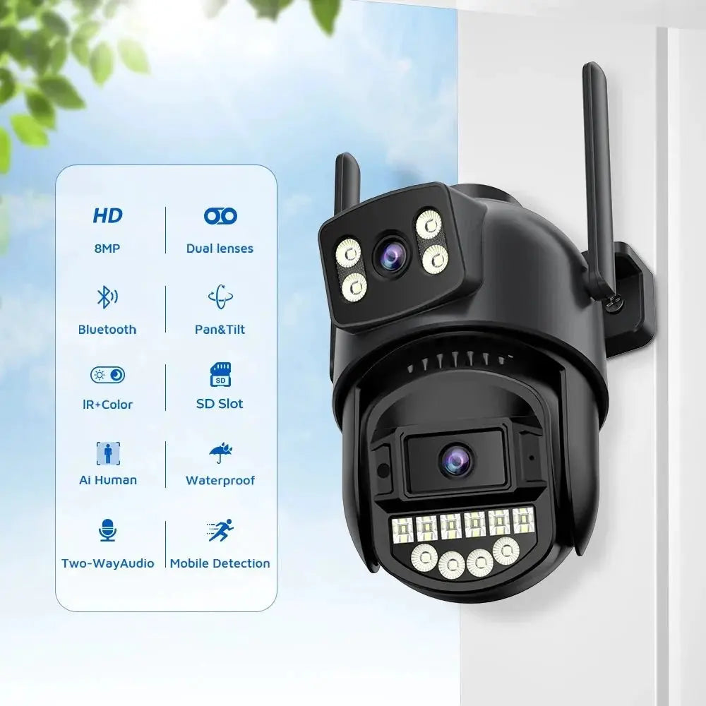 ANBIUX 8MP Dual Lens PTZ IP Camera with AI Humanoid Detection - stepyours.com