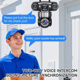 10K 20MP Outdoor WiFi Security Camera 360 Degree PTZ With 4 Lenses And 16X Zoom - stepyours.com