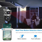 V380 Pro Solar Wifi Outdoor PTZ Dual Lens Camera Auto Tracking Hooks - stepyours.com