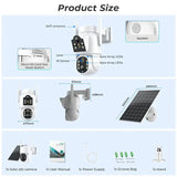 Solar IP Camera Dual Lens PTZ WiFi Outdoor Security Camera 8MP Solar Powered - stepyours.com