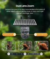 INQMEGA 8MP 4G SIM Card WiFi Solar Camera Outdoor Security