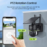 SHIWOJIA Mini Solar Camera 4G Wifi PTZ 3MP 4X Zoom - Tredruns