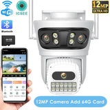 12MP Outdoor WiFi Camera - With 3 Lens PTZ AI Tracking For ICSEE App - stepyours.com