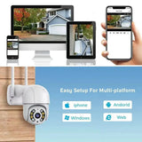 8MP 4K PTZ Camera AI Auto Tracking Color Night Vision Outdoor WiFi IP Cam - stepyours.com