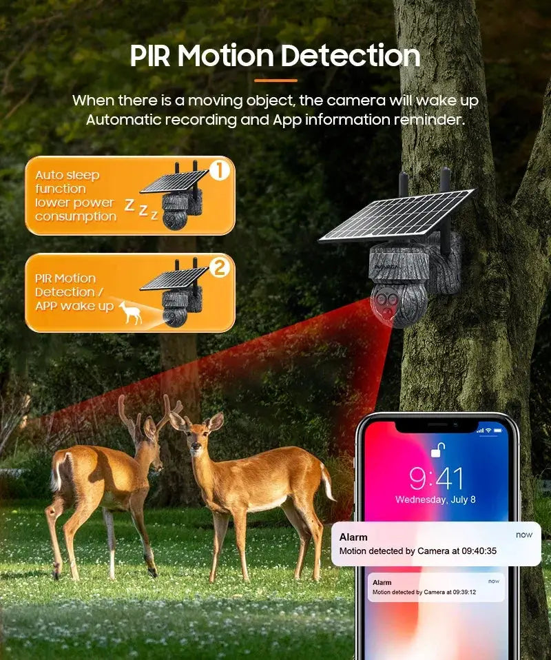 INQMEGA 8MP 4G SIM Card WiFi Solar Camera Outdoor Security