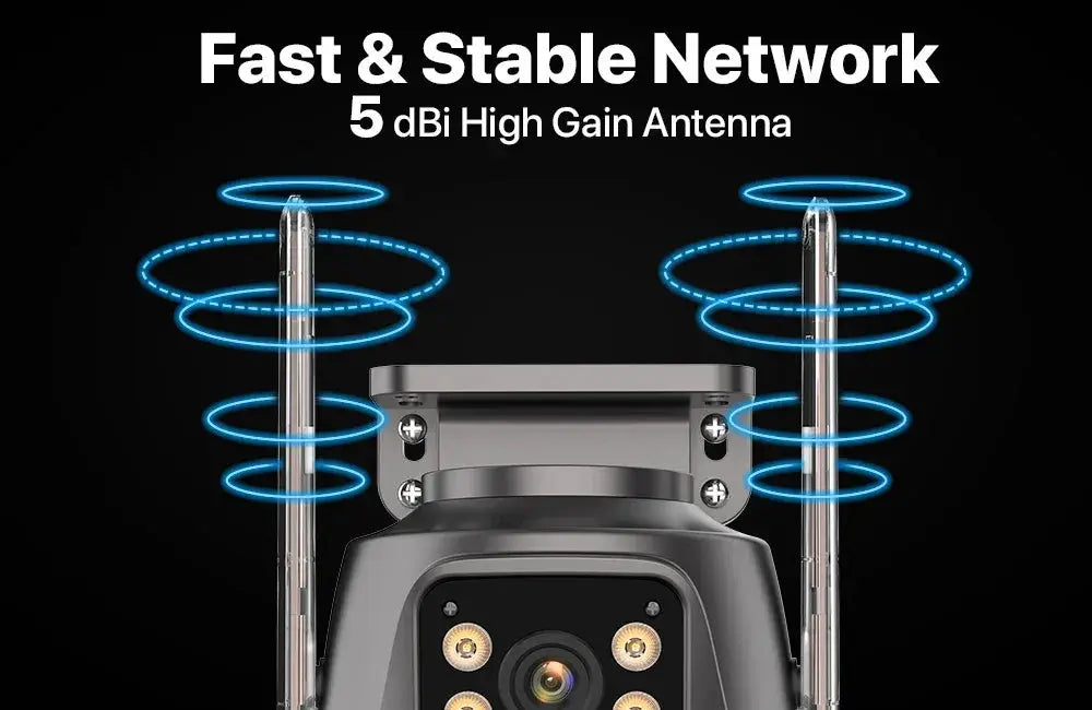 4K 8MP HD WiFi PTZ Camera Outdoor Dual Lens AI Tracking - Tredruns
