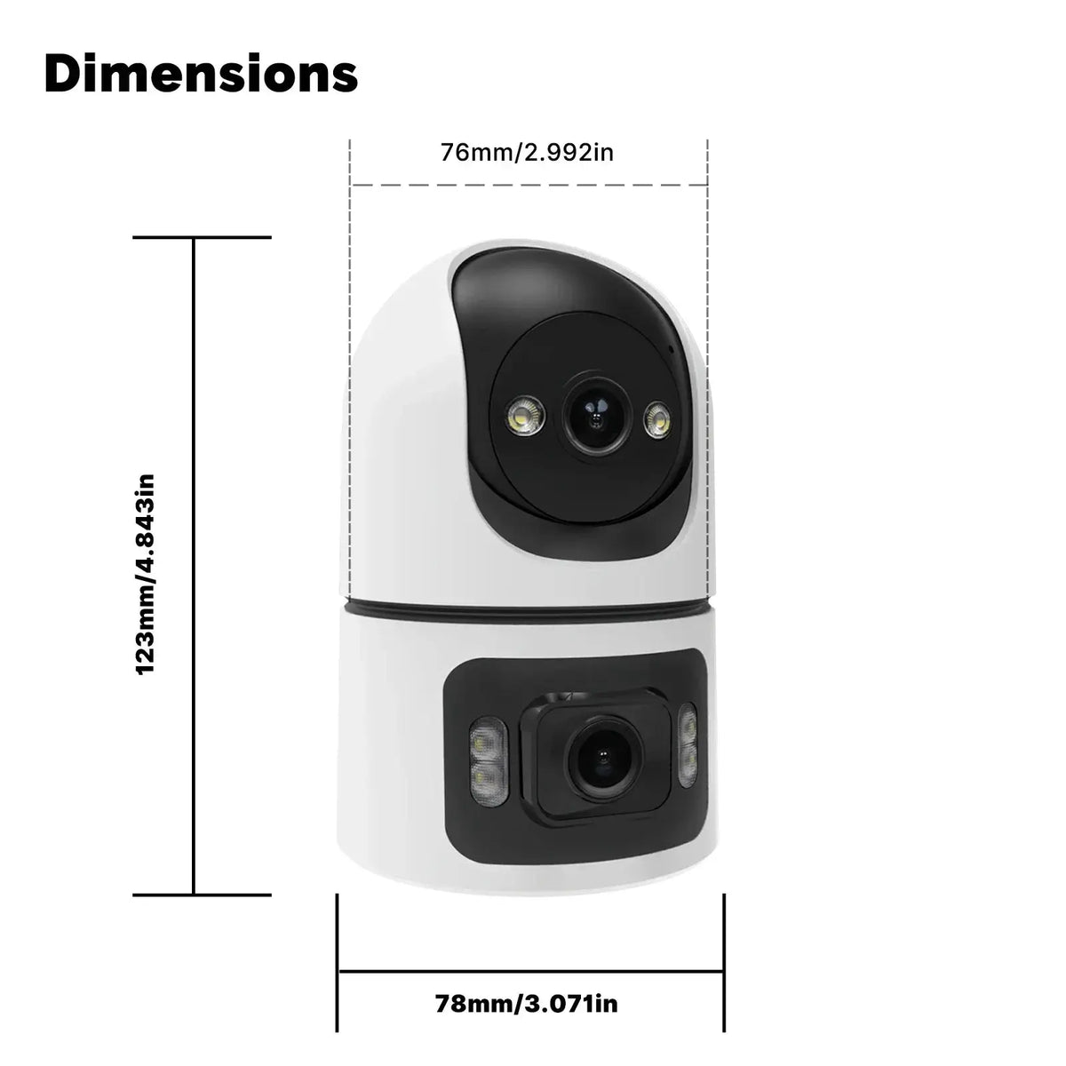 Moes Tuya WiFi 4MP Dual Lens Indoor Cam With Night Vision Motion Two Way Audio - stepyours.com