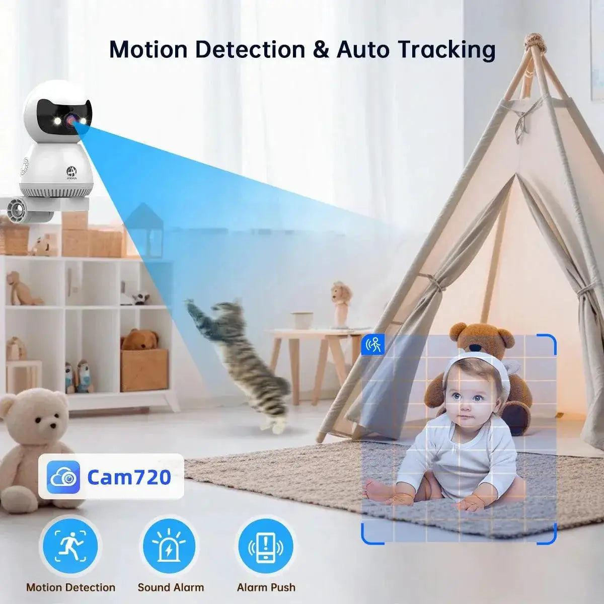 Smart Home Security Camera With AI Tracking And Color Vision