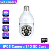 Night Vision WiFi Camera Bulb With Full Color Tracking Zoom