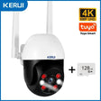 KERUI Outdoor PTZ WiFi Security Camera - 8MP UHD Tuya AI Detection Hooks - stepyours.com