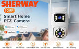 10MP Dual Lens Tuya WiFi Camera PTZ Outdoor 4K Security Camera With AI Tracking - stepyours.com