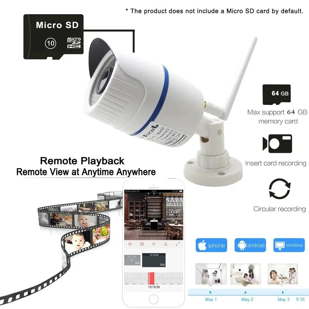 Camhipro 5MP 1080P WiFi Outdoor IP Camera for Home Surveillance - stepyours.com