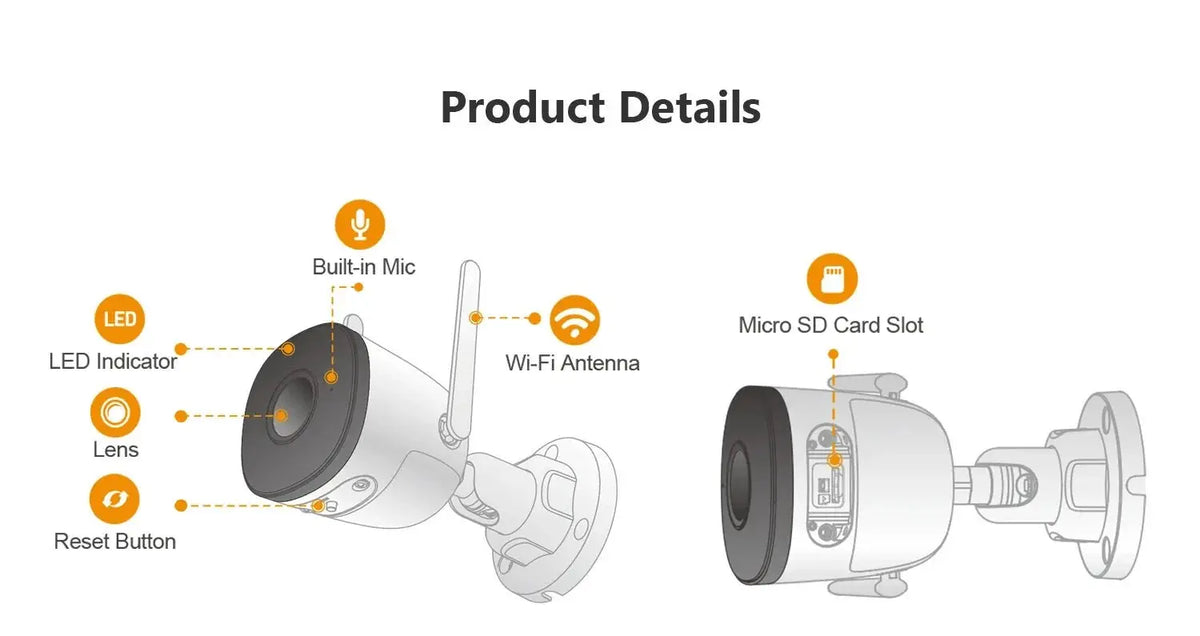 IMOU Outdoor Bullet 2C 5MP WiFi Camera Weatherproof AI Human Detection - stepyours.com