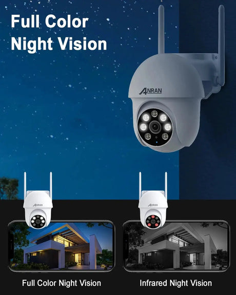 ANRAN 5MP Wired Security Camera With Dual Band WiFi 24x7 IP66 Alexa Compatible - stepyours.com