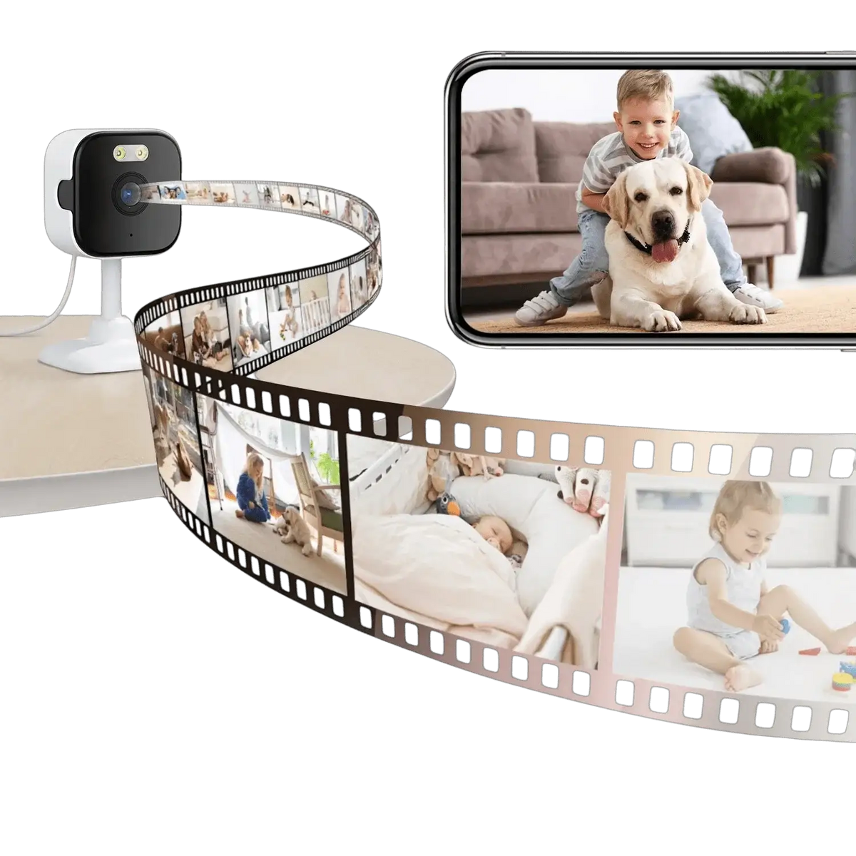 BESDER 5MP Mini Cube Camera - AI Human Detection and Two - Way Audio - stepyours.com