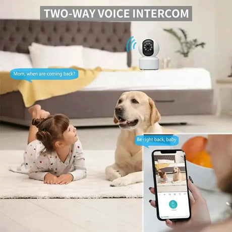 KaiAqua Pet Camera - 360 Degree Pan And Tilt, 5G And 2.4GHz WiFi, Night Vision - stepyours.com