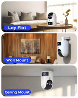 JOOAN 4K Outdoor 5G Wifi Surveillance Camera Dual Lens Auto Tracking PTZ CCTV - stepyours.com