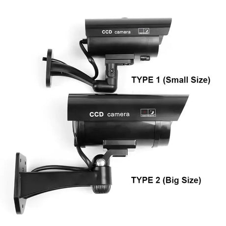 Dummy Security Camera - Waterproof Indoor Fake CCTV Red LED Lights No Wiring - stepyours.com