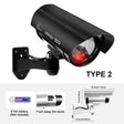 Dummy Security Camera - Waterproof Indoor Fake CCTV Red LED Lights No Wiring - stepyours.com