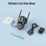 ANBIUX 8MP Dual Lens WiFi Camera - AI Human Detection Outdoor PTZ Security - stepyours.com