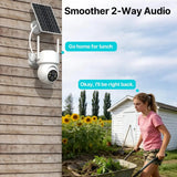 WiFi PTZ Solar Outdoor Camera 3MP 355 Pan 90 Tilt With iCsee App - stepyours.com